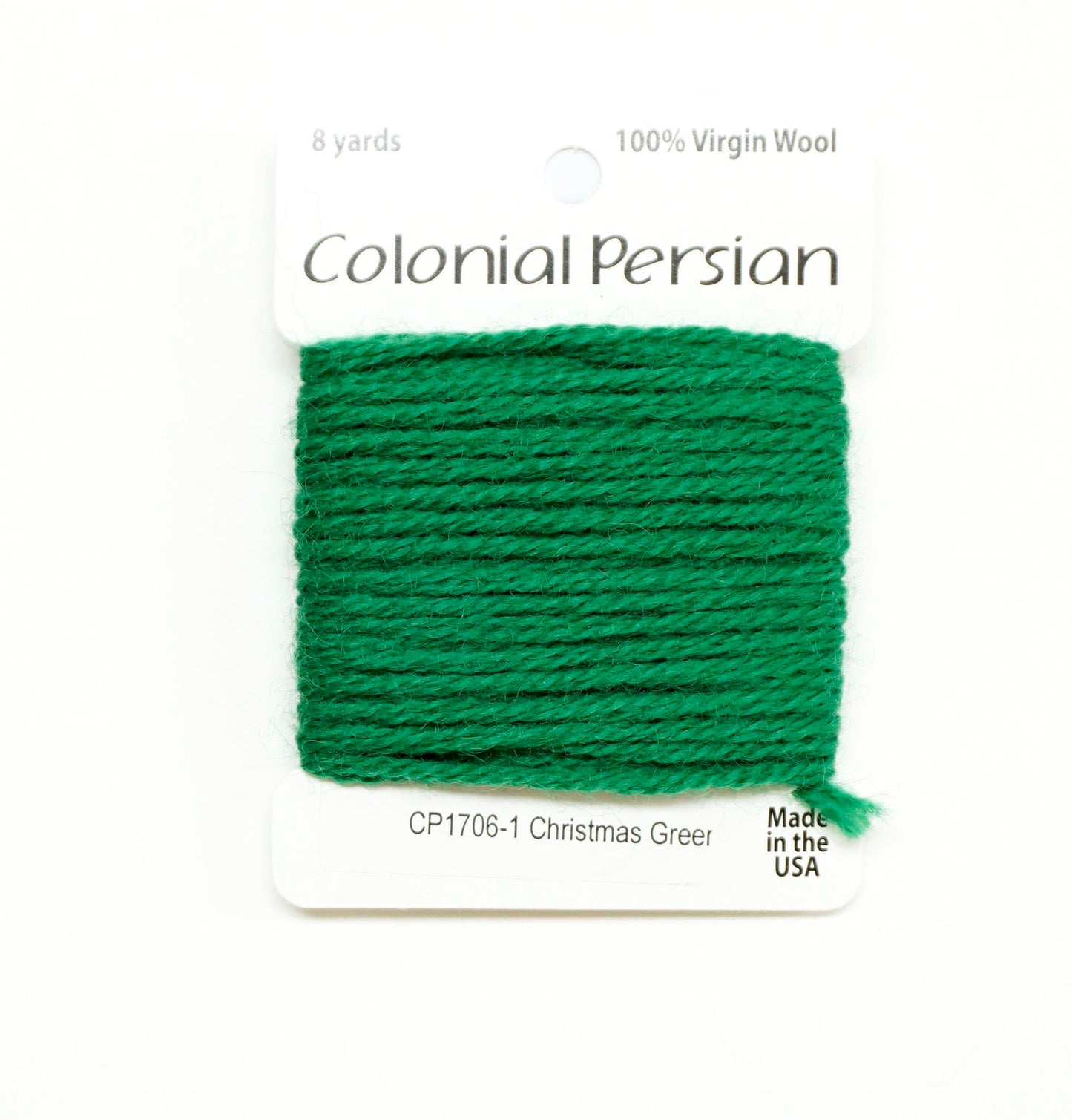 3 Ply Persian Wool "Christmas Green" #1706 Needlepoint Thread Colonial ~ USA Made