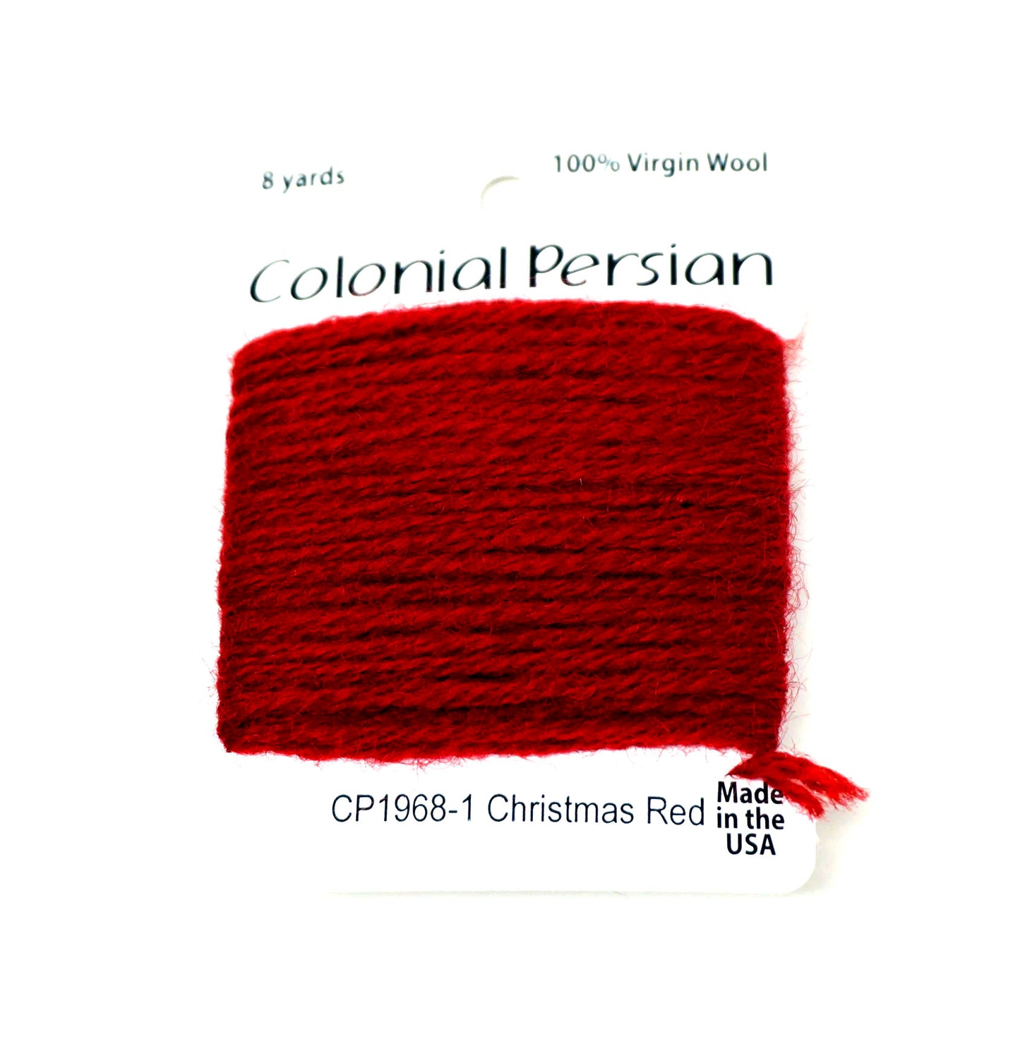 3 Ply Persian Wool "Deep Christmas Red" #1968 Needlepoint Thread Colonial USA Made