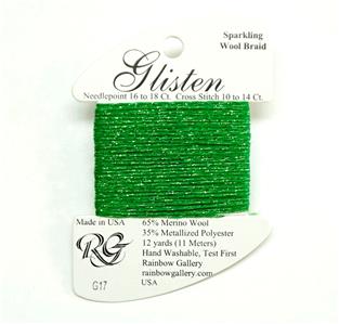 GLISTEN Sparkling Braid #17 "Bermuda Grass" Needlepoint Thread Rainbow Gallery