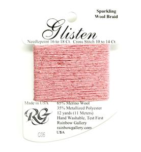 GLISTEN Sparkling Braid #06 "Crystal Rose" Needlepoint Thread Rainbow Gallery