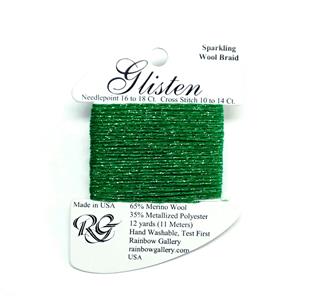 GLISTEN Sparkling Braid #18 "Frosty Spruce" Needlepoint Thread Rainbow Gallery