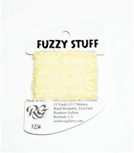 FUZZY STUFF PALE YELLOW #FZ34 Stitching Fiber 15 YD Needlepoint Thread Rainbow Gallery