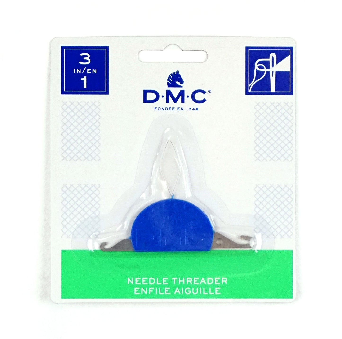 NEEDLE THREADER ~ DMC 3 in 1 Tool for Needlepoint, Cross Stitch for all Needles