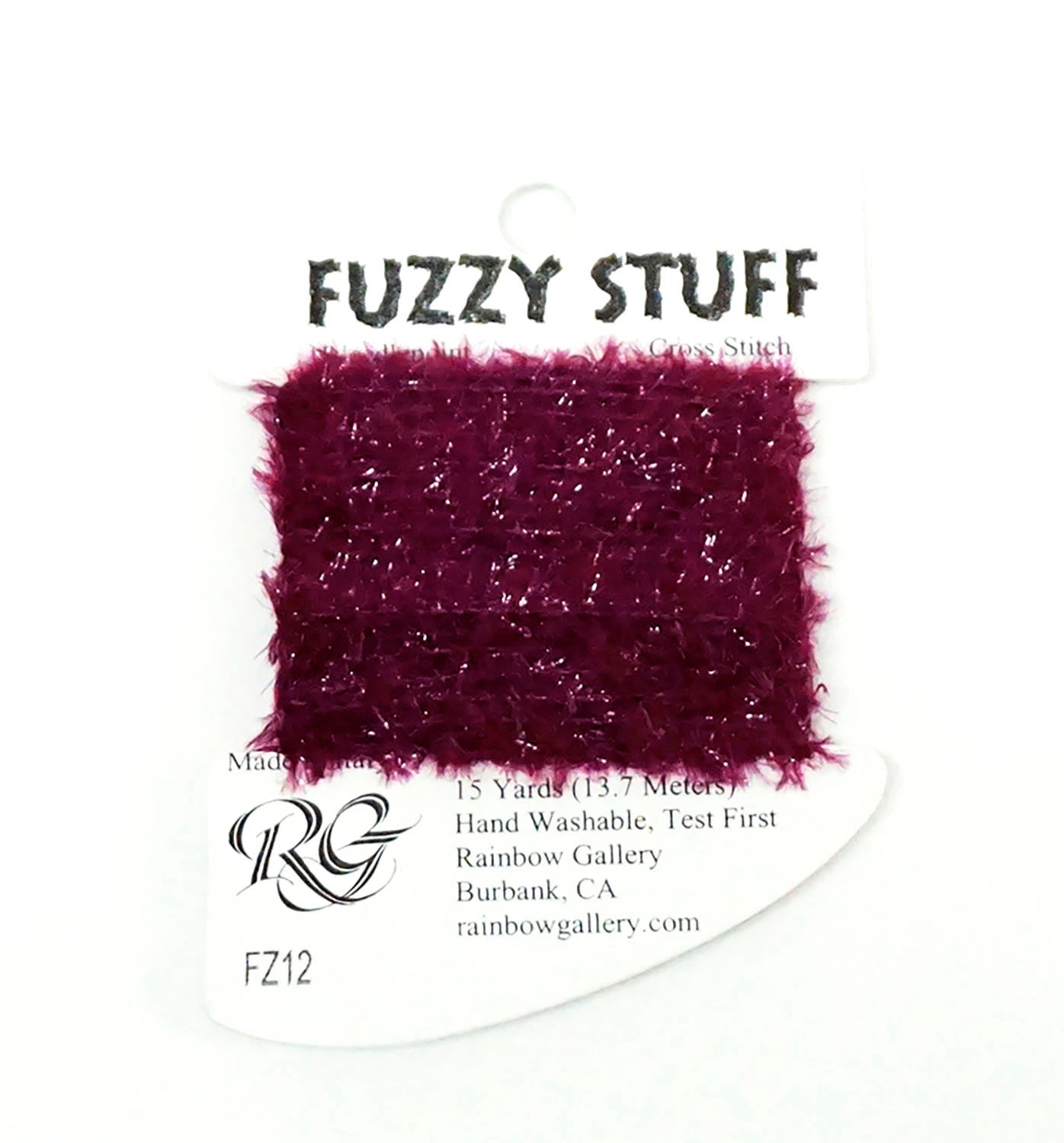 Fiber ~ FUZZY STUFF Cranberry #FZ12 Stitching Fiber 15 Yd. Needlepoint Thread Rainbow Gallery
