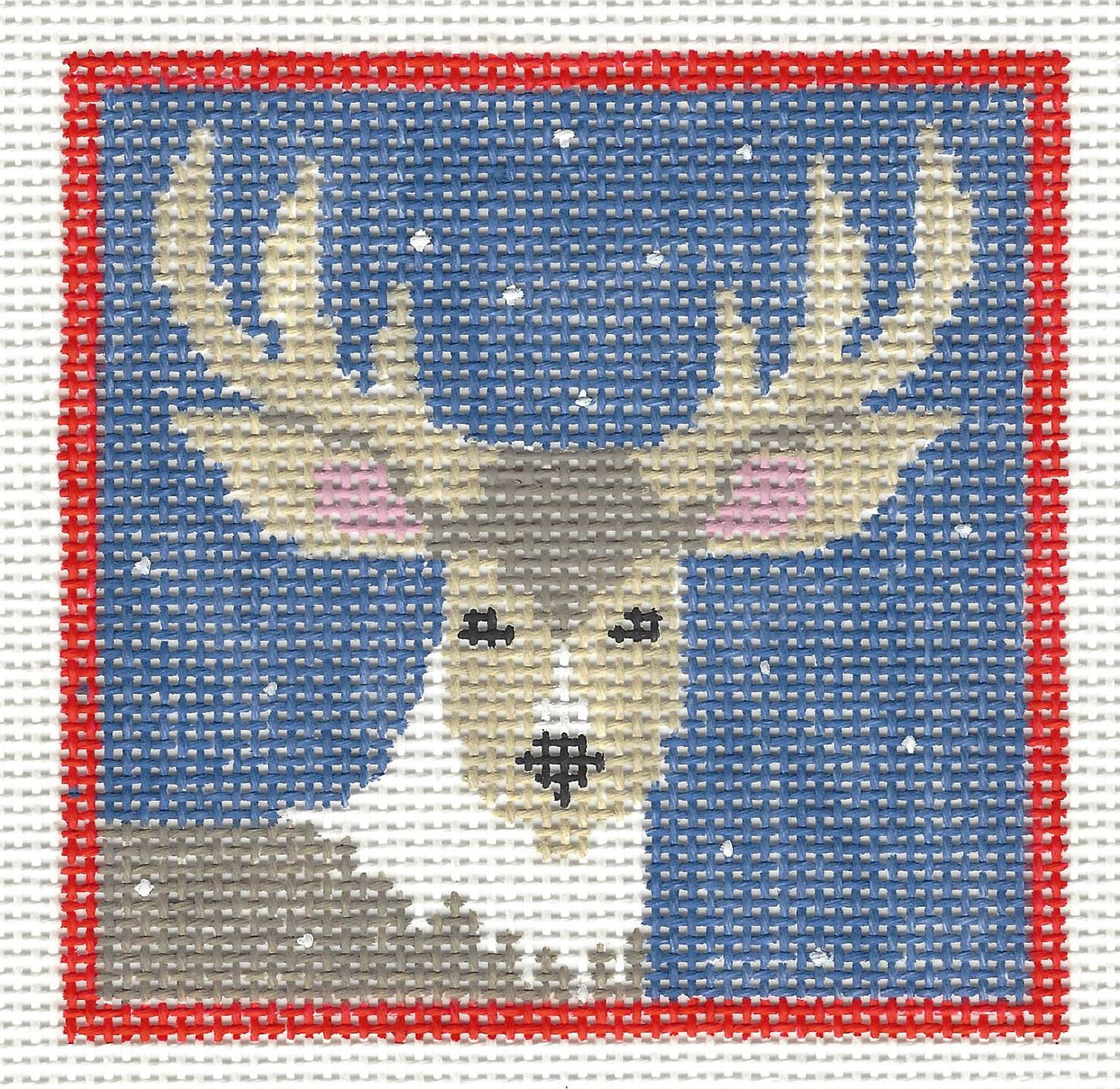 Canvas ~ Deer with Stars handpainted Needlepoint Canvas by Kathy Schenke