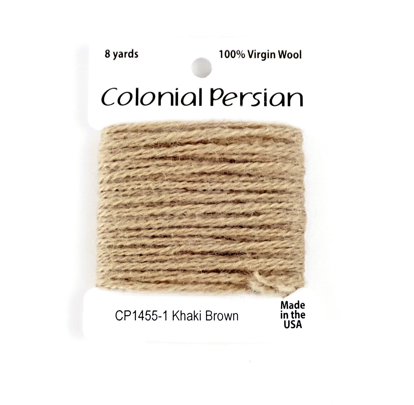 3 Ply Persian Wool "Khaki Brown" #1455 Needlepoint Thread by Colonial ~ USA Made