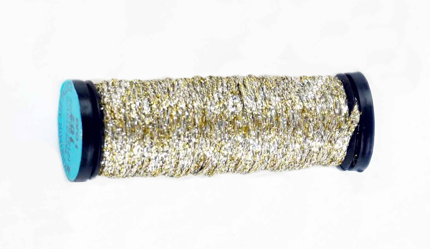 KREINIK BRAID ~ Vatican Gold & Silver Blend Size #12 (Medium) #102 Braid 10 Meter Spool of Thread for Needlepoint by Kreinik