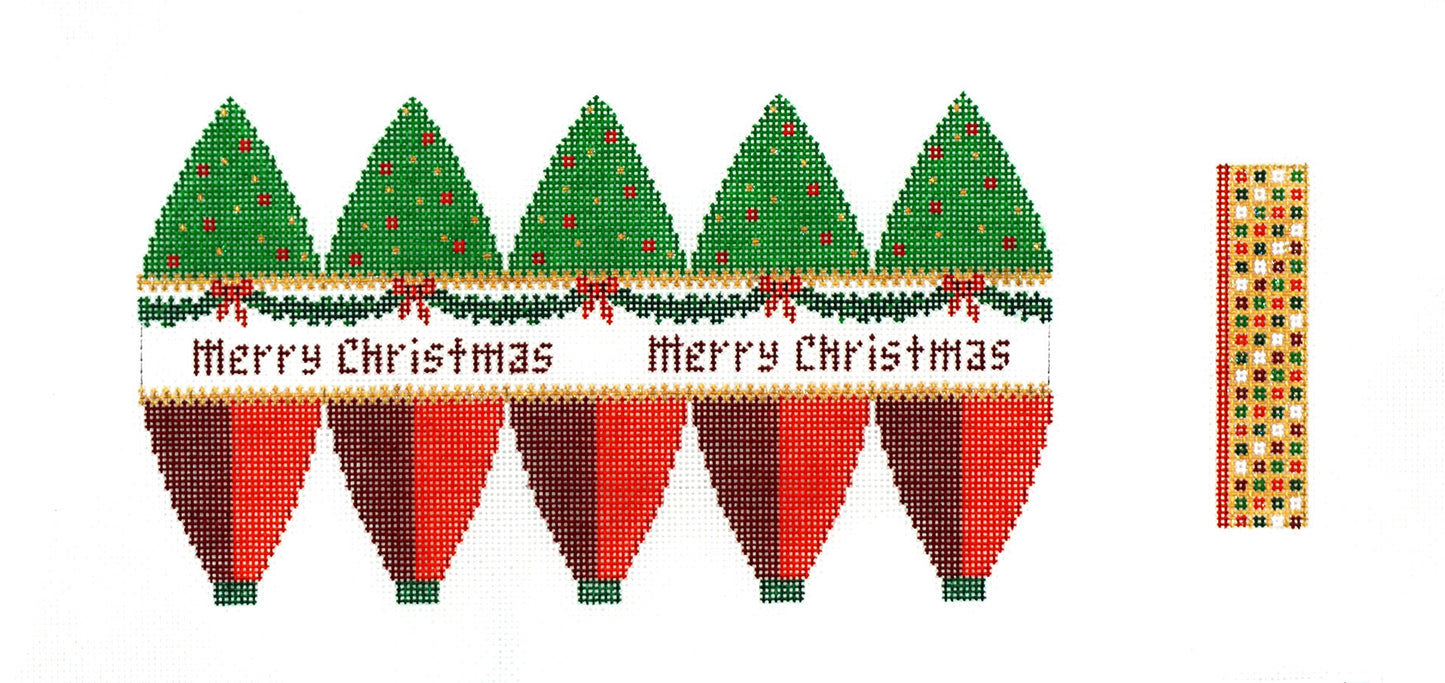 3-D Ornament ~ Merry Christmas Hot Air Balloon with Basket 3-D handpainted 18 Mesh Needlepoint Canvas by Susan Roberts