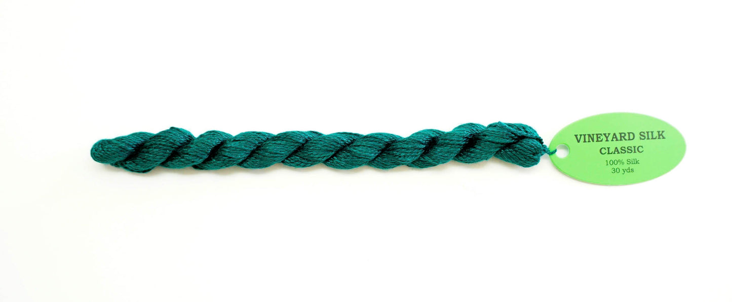 Silk Thread ~ NORTH SEA GREEN 100% SILK Thread 30 Yard Skein #C-203 for Needlepoint from Wiltex