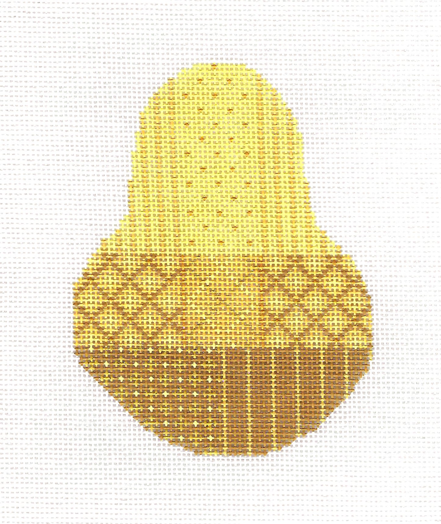 Kelly Clark Pear ~ Golden Bosc Patchwork Pear Ornament handpainted Needlepoint Canvas Kelly Clark