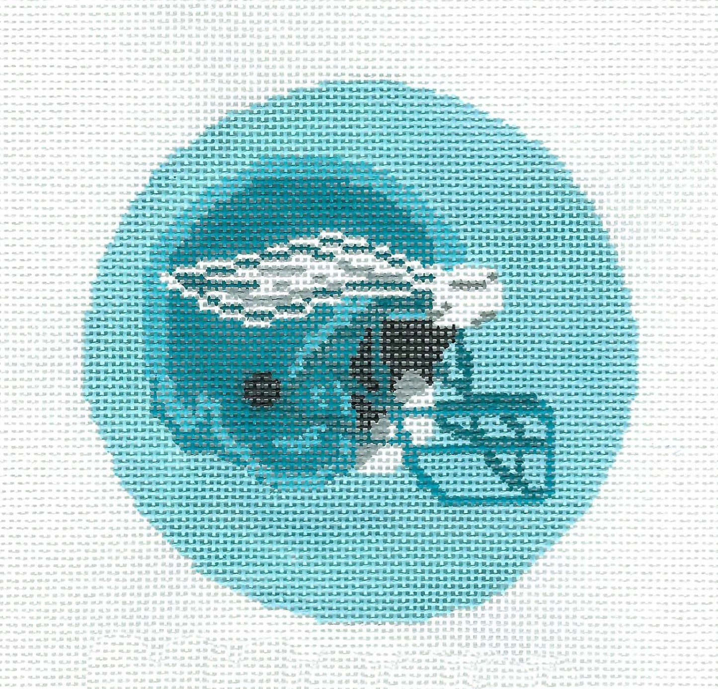 Sports ~ Philadelphia Eagles Football Team Helmet 4" Rd. 18 Mesh handpainted Needlepoint Canvas from CBK