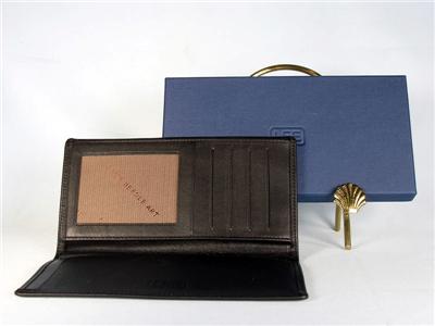 Checkbook Cover ~ Premium Smooth Leather Black Checkbook Cover for handpainted Needlepoint Canvases by LEE Needle Art