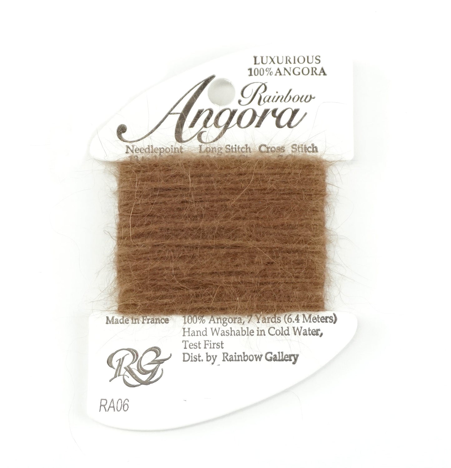 Angora Fiber "Deep Tan " #RA06 7 Yds. Needlepoint Stitching Thread by Rainbow Gallery
