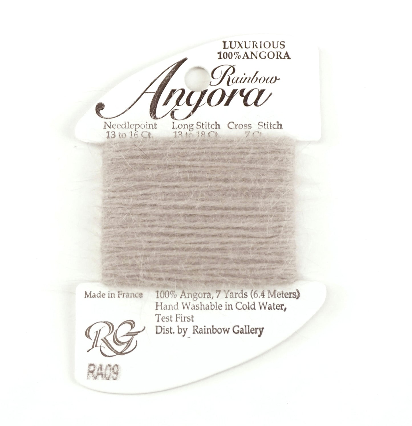 Angora Fiber "LT. Gray" #RA09 7 Yds. Needlepoint Stitching Thread by Rainbow Gallery