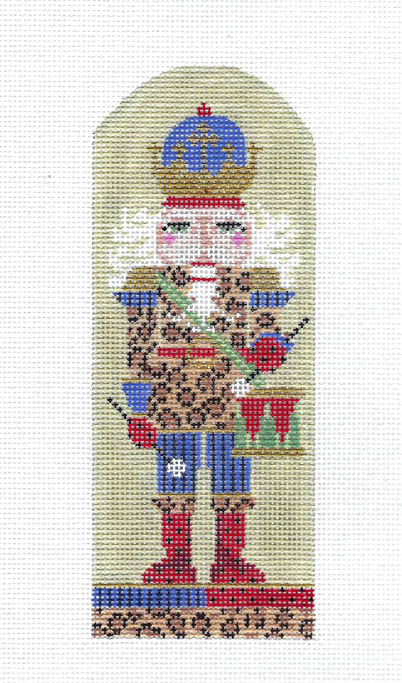 Kelly Clark Canvas ~ "Rhythm Prince" Nutcracker handpainted Needlepoint Ornament Canvas