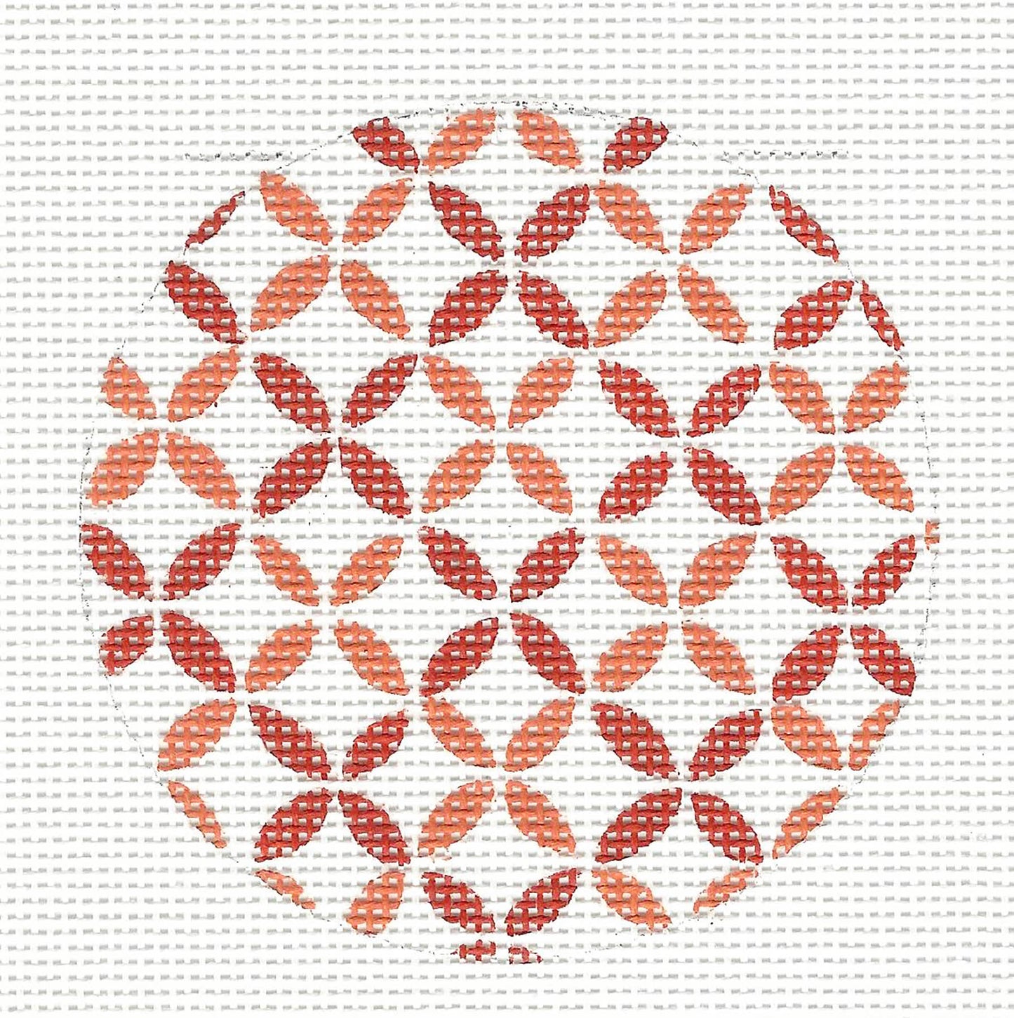 Round ~ Butterfly X's Design Rd. handpainted Needlepoint Canvas by SOS from LEE