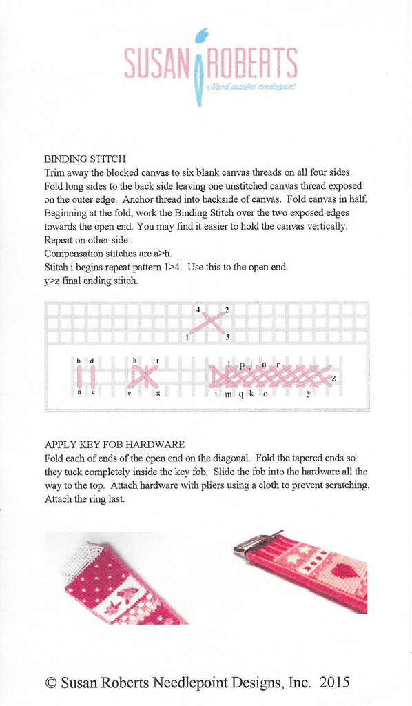 Key Tag Seashells Key Tag Fob Kit handpainted Needlepoint Canvas by