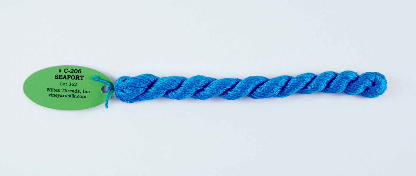 Seaport 100% SILK Thread 30 Yard Skein #C-206 for Needlepoint from Wiltex