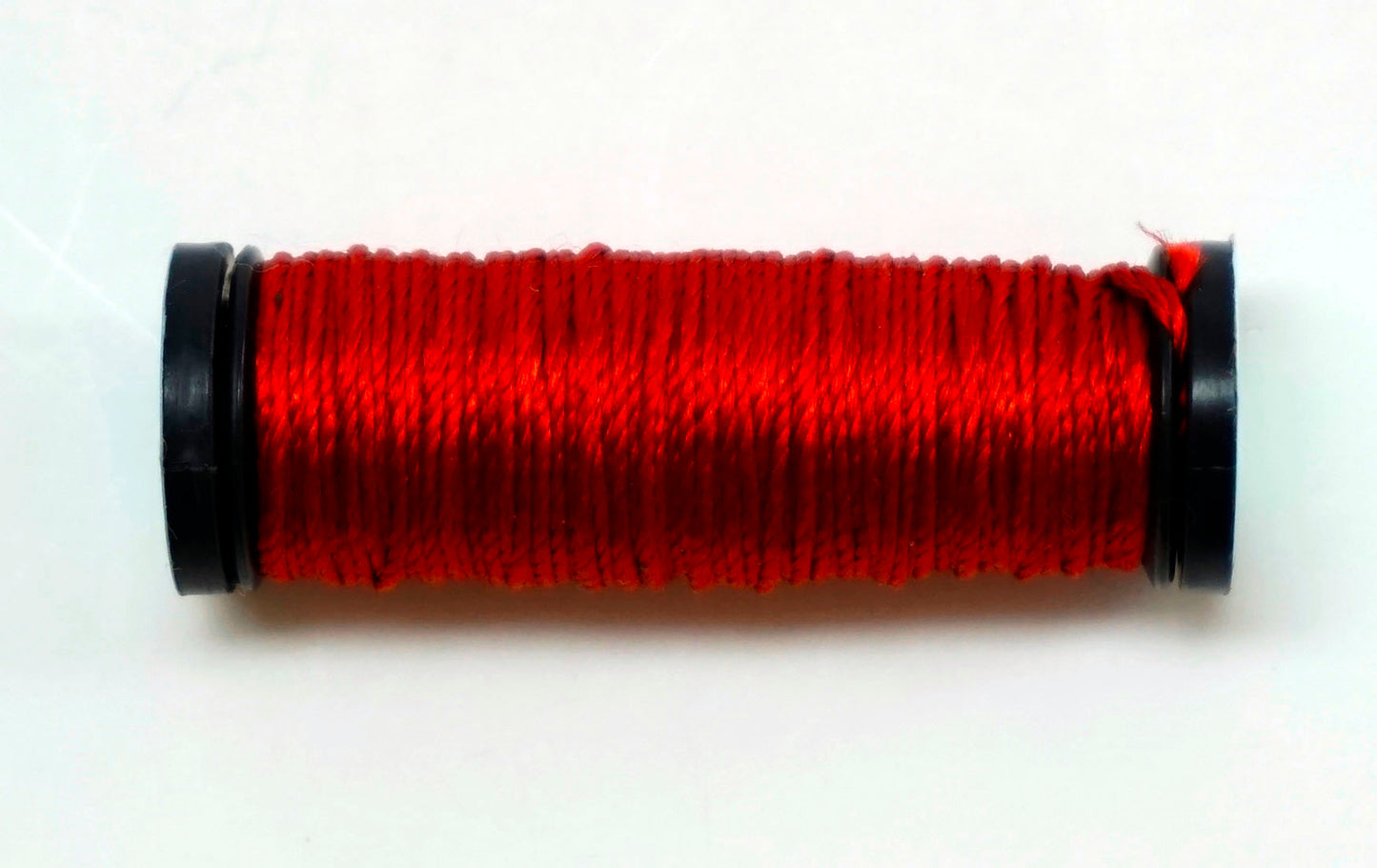 SILK SERICA #1116 Deep Christmas Red 11 Yard Spool 3 Ply Fiber for Needlepoint by Kreinik