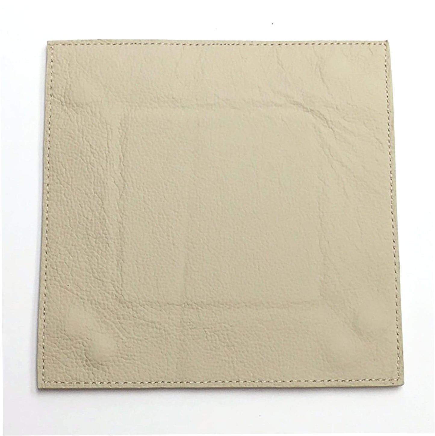 Accessory ~ Square Lite Tan Leather Snap Tray for a 3" Round Needlepoint Canvas by LEE