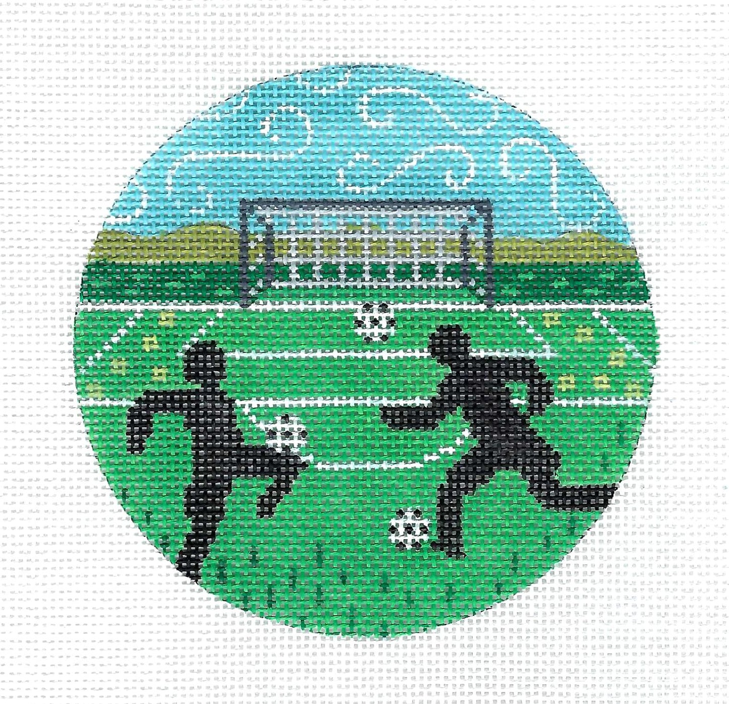 Dramatic Sports ~ SOCCER ~ handpainted Needlepoint Canvas by CH Designs from Danji