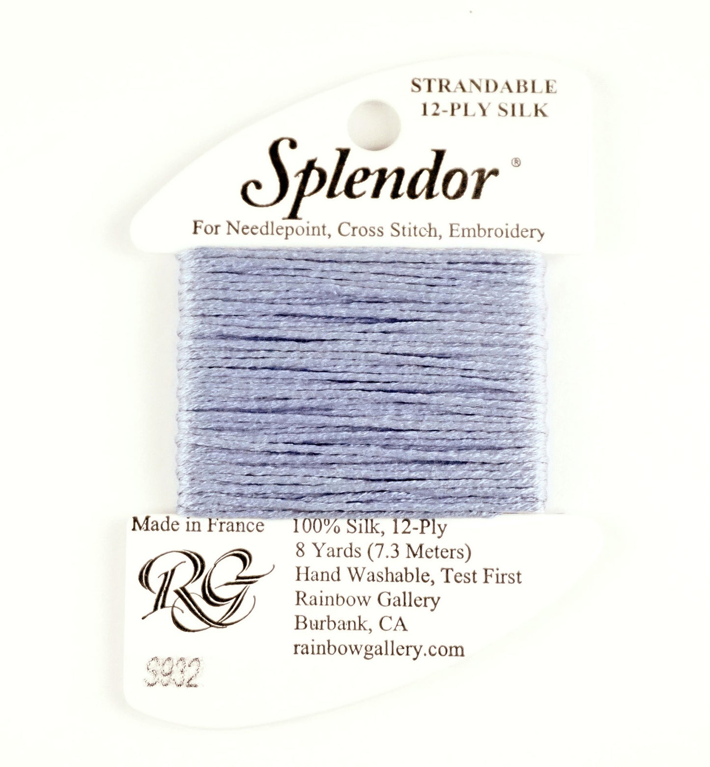 SPLENDOR SILK #S932 "Lt. Blue Violet" Needlepoint Stitching Thread by Rainbow Gallery