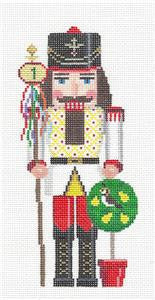 Nutcracker ~ ( 12 Days ) 1 Partridge in a Pear Tree Nutcracker Ornament 18 Mesh handpainted Needlepoint Canvas by Susan Roberts