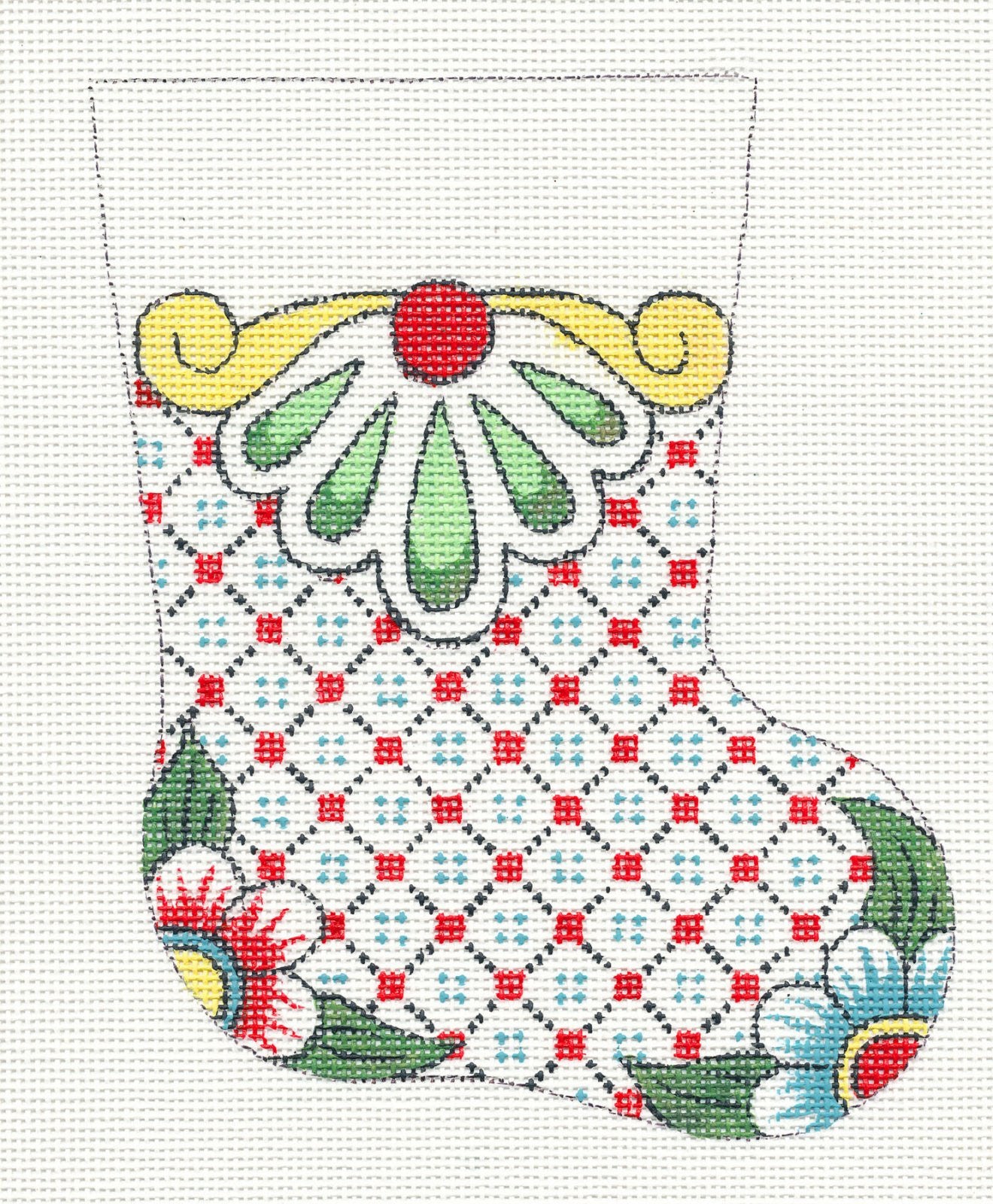 Creative Needle Mini Stocking Blue Flower Toe