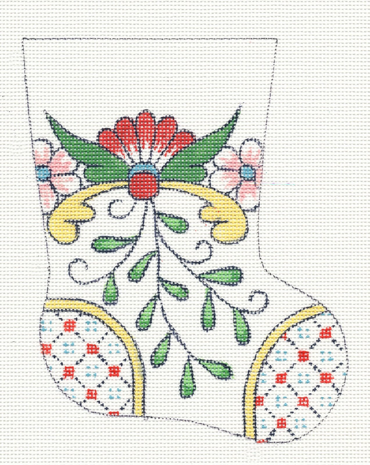 Creative Needle Mini Stocking with Checked Toe