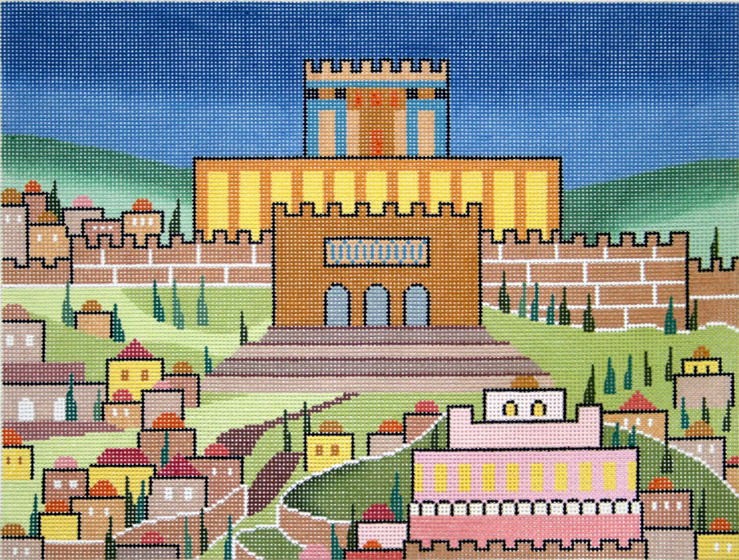 Canvas ~ Rebecca Shore Tallis Bag with City and Castle Backdrop ***Exclusive***