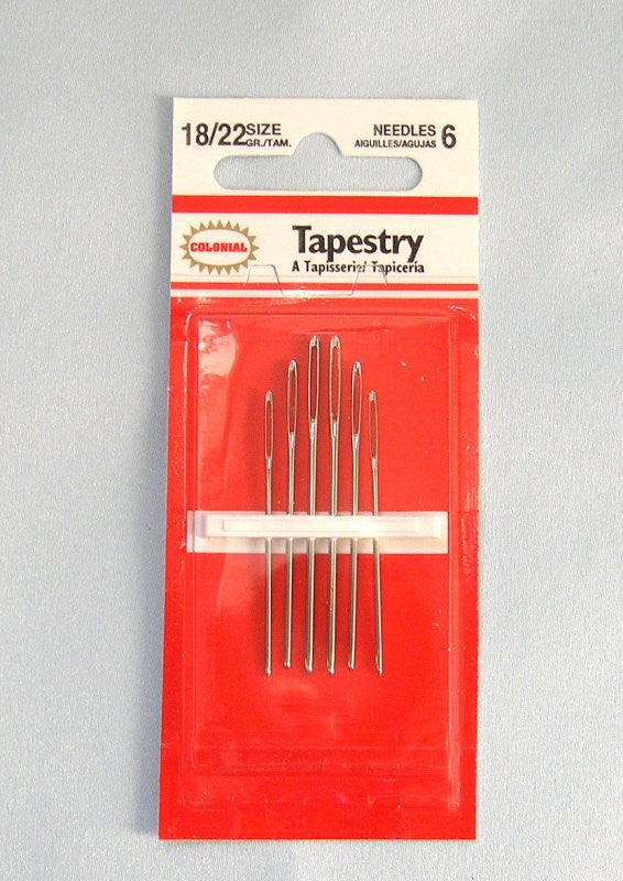 Colonial Tapestry Needles Set of 6 Needles ~ Made In England ~ Size 18 to 22
