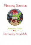 Round ~ February LOVE Snow Lady 4" Rd. with STITCH GUIDE on 18 Mesh Needlepoint Canvas by Pepperberry
