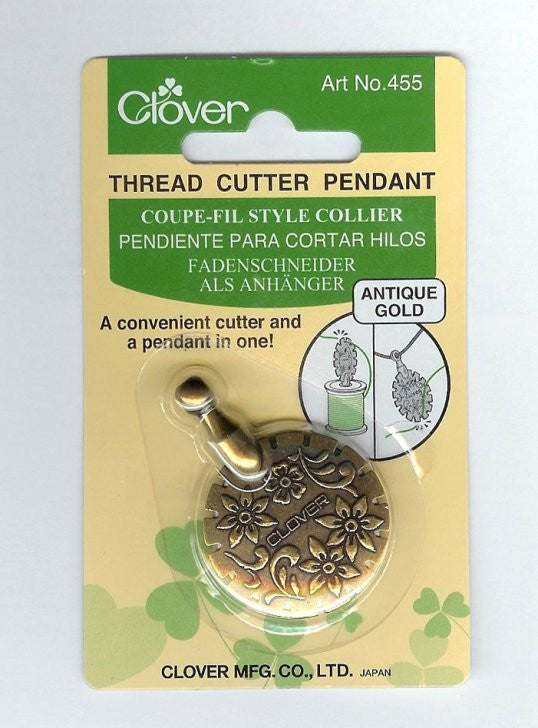 Thread Cutter Pendant ~ Antique Gold - Airplane Safe and Allowed