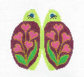 Canvas ~ Ladybug " Love Bug " with 10 Hearts Frame Weight or Bean Bag 18 Mesh Needlepoint Ornament Canvas by LEE