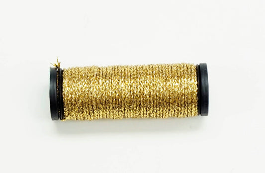 KREINIK BRAID ~ Gold Metallic #002HL, HIGH LUSTER Size 12 (Medium), 10 Meter Spool for Needlepoint by Kreinik