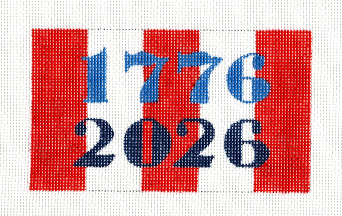 1776 - 2026 Celebration ~ USA 250 Year Celebration handpainted 18 Mesh Needlepoint Canvas by Raymond Crawford