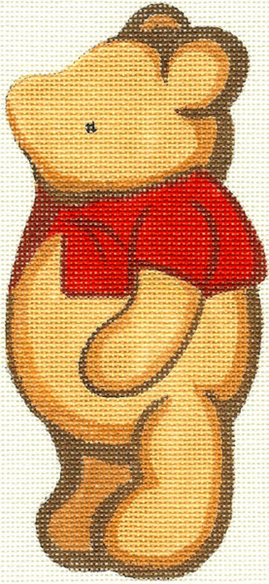 "POOH BEAR" from the Winnie the Pooh Story Book handpainted 18 Mesh Needlepoint Canvas by Silver Needle