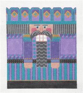 Canvas ~ Purple Nutcracker LG. handpainted Needlepoint Canvas and STITCH GUIDE by CH Designs from Danji