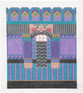 Canvas ~ Purple Nutcracker LG. handpainted Needlepoint Canvas and STITCH GUIDE by CH Designs from Danji