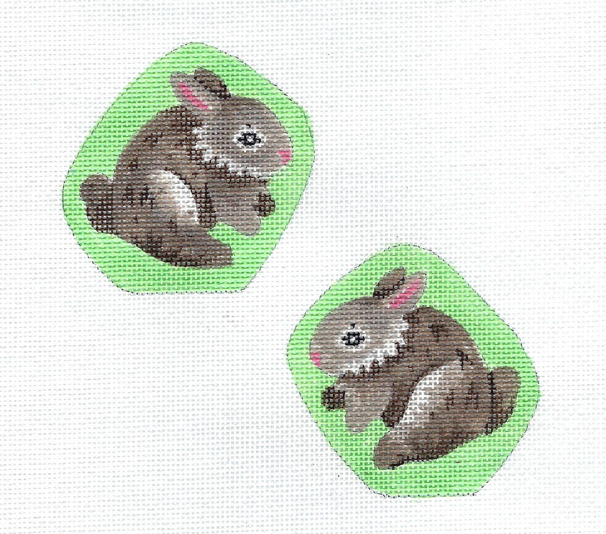 2 Sided ~ Brown Bunny Rabbit Ornament 18 Mesh handpainted Needlepoint Canvas by MM Designs