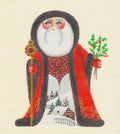International ~ "Holly Hills" Russian Santa Handpainted 18 Mesh Needlepoint Canvas by Leigh Designs