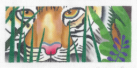 Canvas Insert ~ Stalking Tiger by Leigh Design handpainted Needlepoint Canvas BB Insert LEE