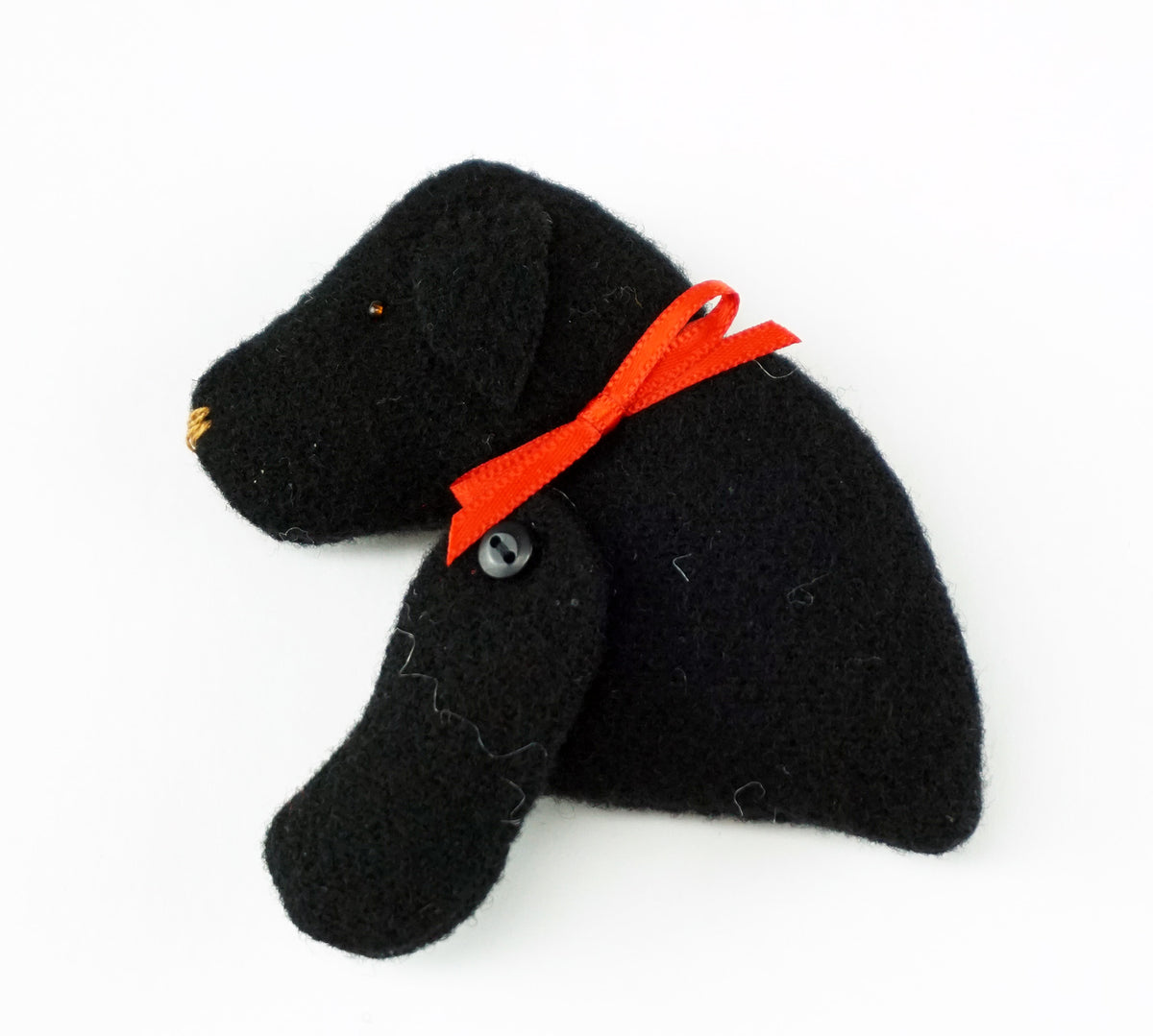 Canvas SET ~ 2 Black Lab Dogs at the Door SET handpainted Needlepoint Mini Stocking & Dog SET by Kathy Schenkel