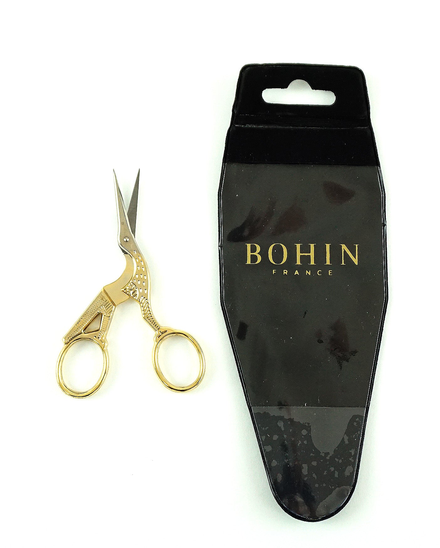 SCISSORS ~ Golden "Stork" French Embroidery Scissors 3.5" for Needlepoint, Embroidery, X-Stitch by Bohin