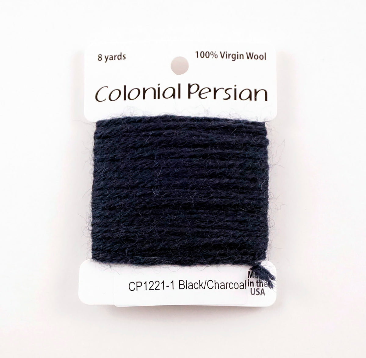 3 Ply Persian Wool "Charcoal" #1221 Stitching Fiber Needlepoint 8 Yard Skein from Colonial