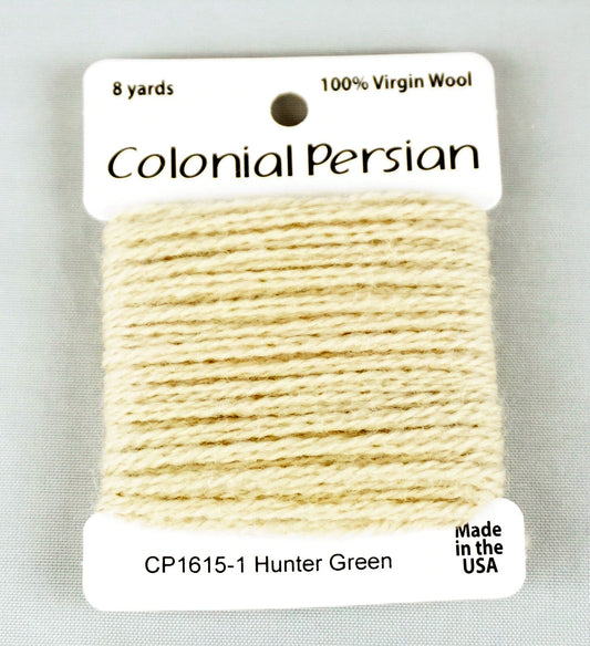 3 Ply Persian Wool Very Light "Hunter Green" #1615 Needlepoint Thread Colonial ~ USA Made
