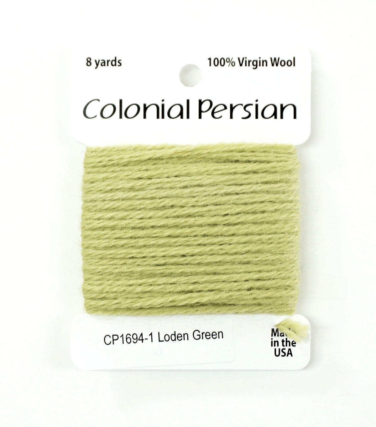 3 Ply Persian Wool "Loden Green" #1694 Needlepoint Thread by Colonial USA Made