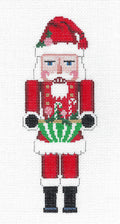 Santa ~ Candy Bowl Santa Nutcracker 18 Mesh handpainted Needlepoint Ornament Canvas by Susan Roberts