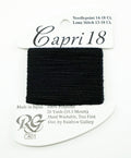 CAPRI 18 ~ Stitching Fiber Black #C801 20 Yd. Single Ply Needlepoint Thread by Rainbow Gallery