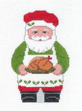 Santa ~ Chef Santa Ornament 18 Mesh handpainted Needlepoint Canvas by Susan Roberts